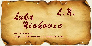 Luka Mioković vizit kartica